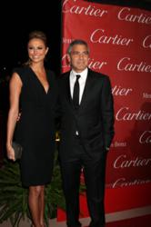 photo of George Clooney and Stacy Keibler at the 2012 Palm Springs International Film Festival